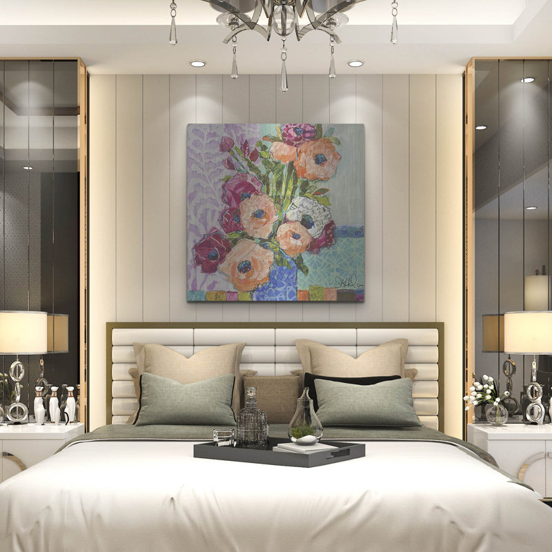 Art mural en métal Winston Porter «Forever Funky Florals» par St Hilaire Elizabeth, H 36 po x l 36 po