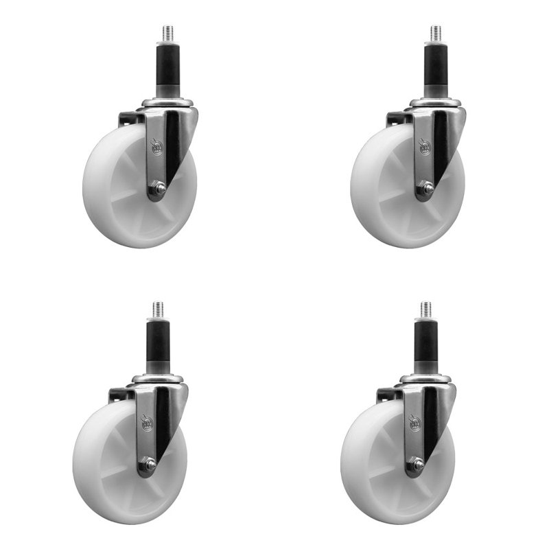 Ensemble de roulettes extensibles en nylon pivotant de 1-1 / 8 po SCC