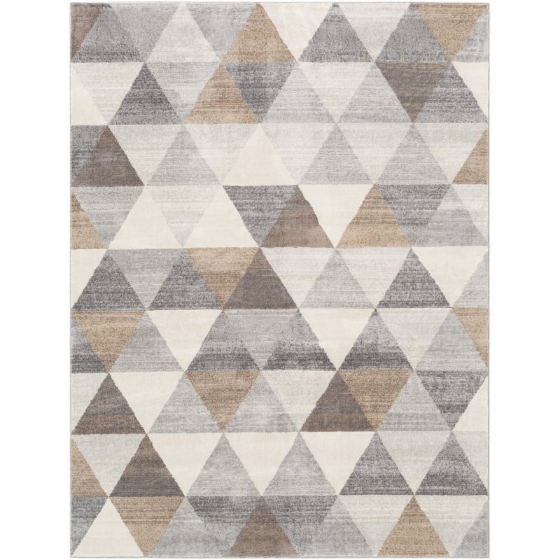 Herrod Machine Woven Stain Resistant Geometric Area Rug, Rectangle 7'10" x 10'