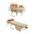 Mid-Century Modern Rattan Daybed Single Sofa Bed Couch Convertible Sleeper Lounge Chair