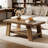 Rustic Tea Table,Spacious Coffee Table,2-Tier Center Table