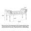 Banc en hévéa et tissu jacquard de style campagnard américain pour chambre et salon
