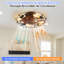 Ventilateur de plafond intérieur en cage blanc 19,7 po avec lumières et télécommande, ventilateur encastré sans lame à profil bas-467360888