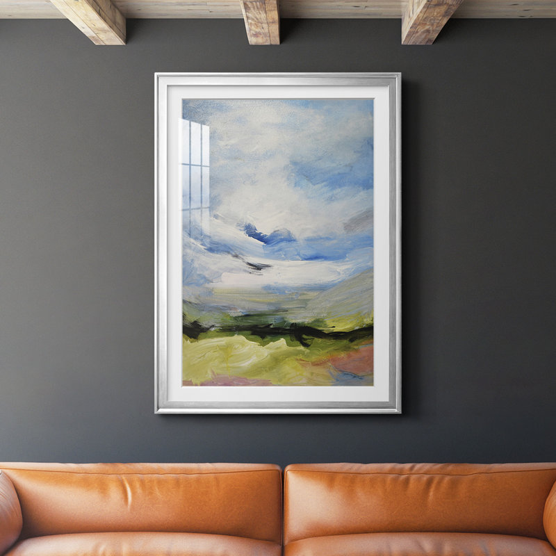 Autour des nuages IV - Autour des nuages IV - Impression sur, Cadre argenté, H 36,5 po x l 26,5 po x P 1 po