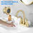 2-Handle zinc Bathroom Sink Faucet with Swivel Spout