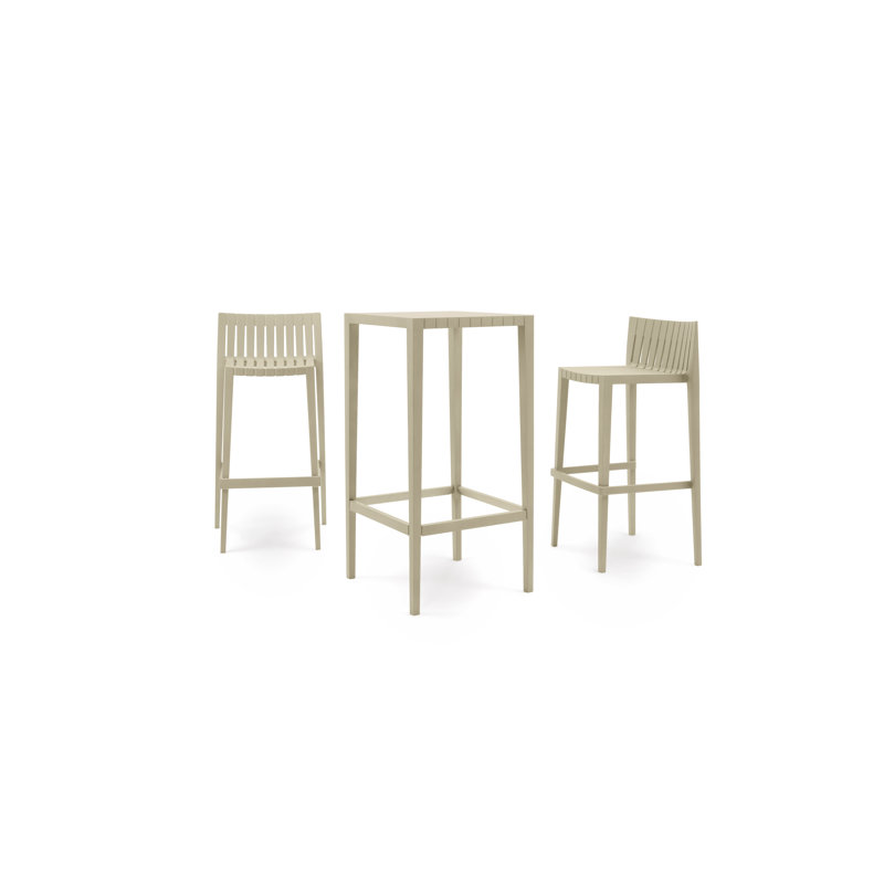 Spritz Patio Bar Stool, Ecru, Counter Stool (26'' Seat Height)
