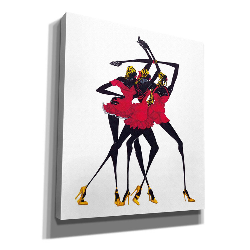 «Little Red Dress» par Shan Kelly, art mural sur toile, H 30 po x l 26 po x P 1,5 po