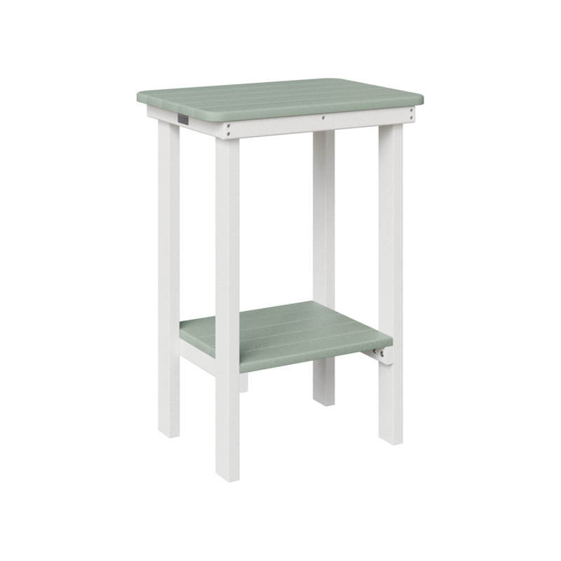 Table de bout rectangulaire Berlin Gardens, Seafoam/White, H 29 po x l 15 po x P 20,5 po