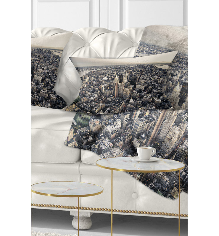 Cityscape architecture et couleurs du coussin lombaire new york
