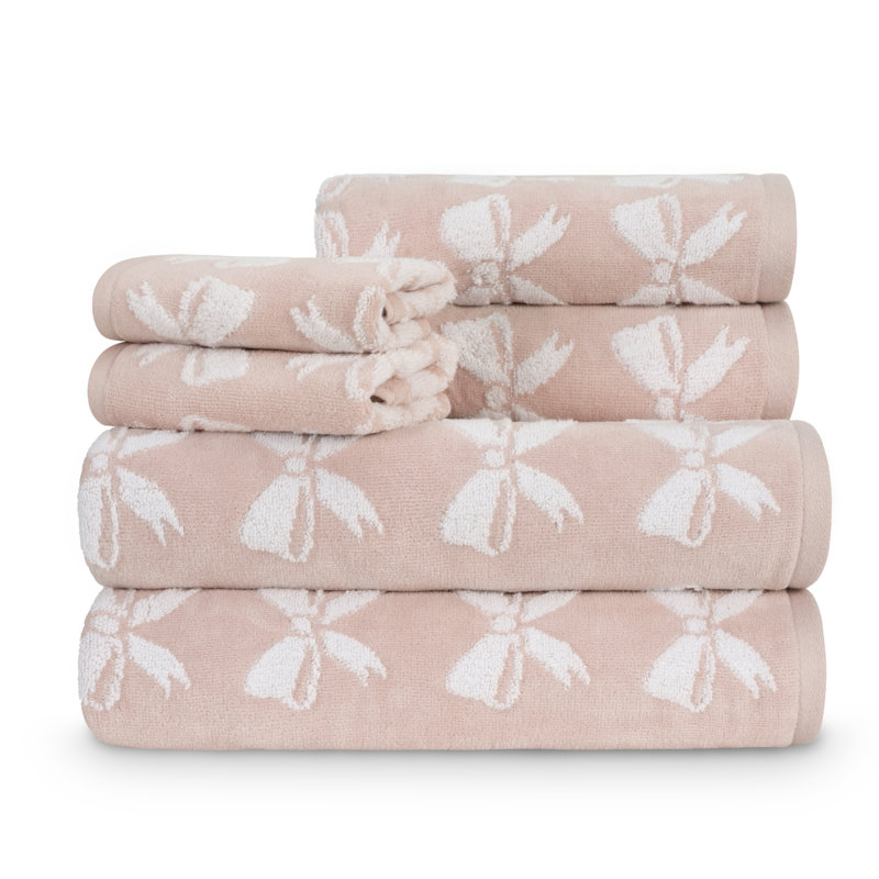 Bows Szt Pink Seashell Towel Set