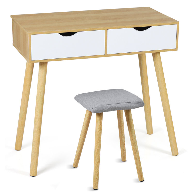 Ensemble de bureau avec chaise Dava, Brun pâle