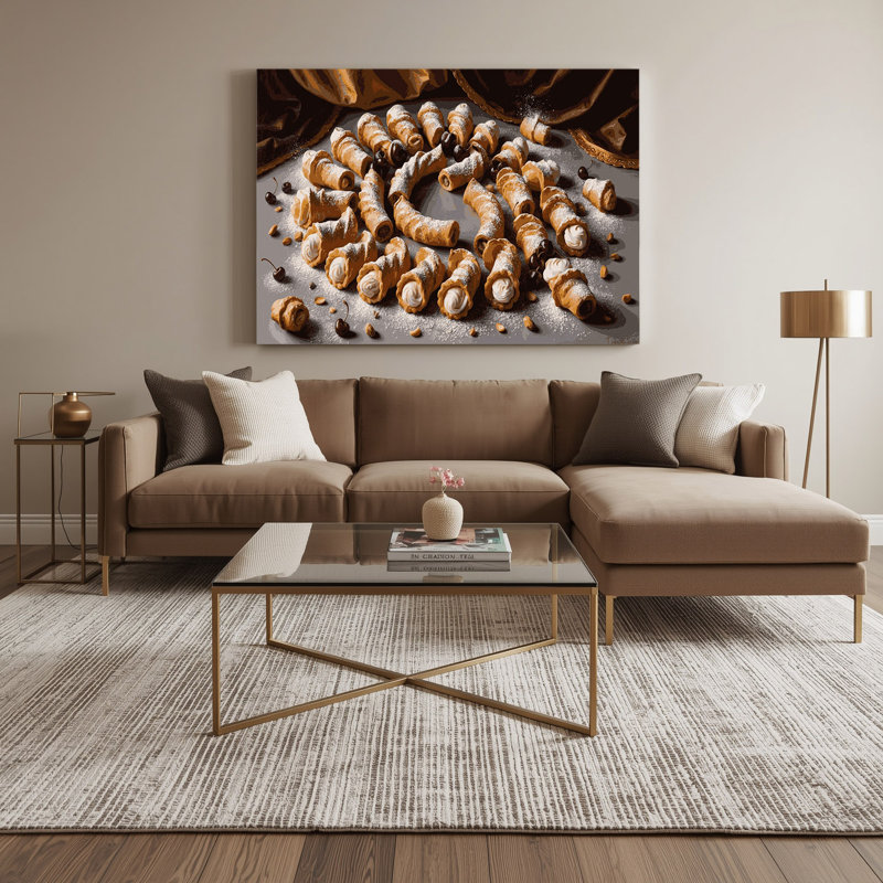 Art mural sur toile, "Desserts cannoli", H 12 po x l 18 po