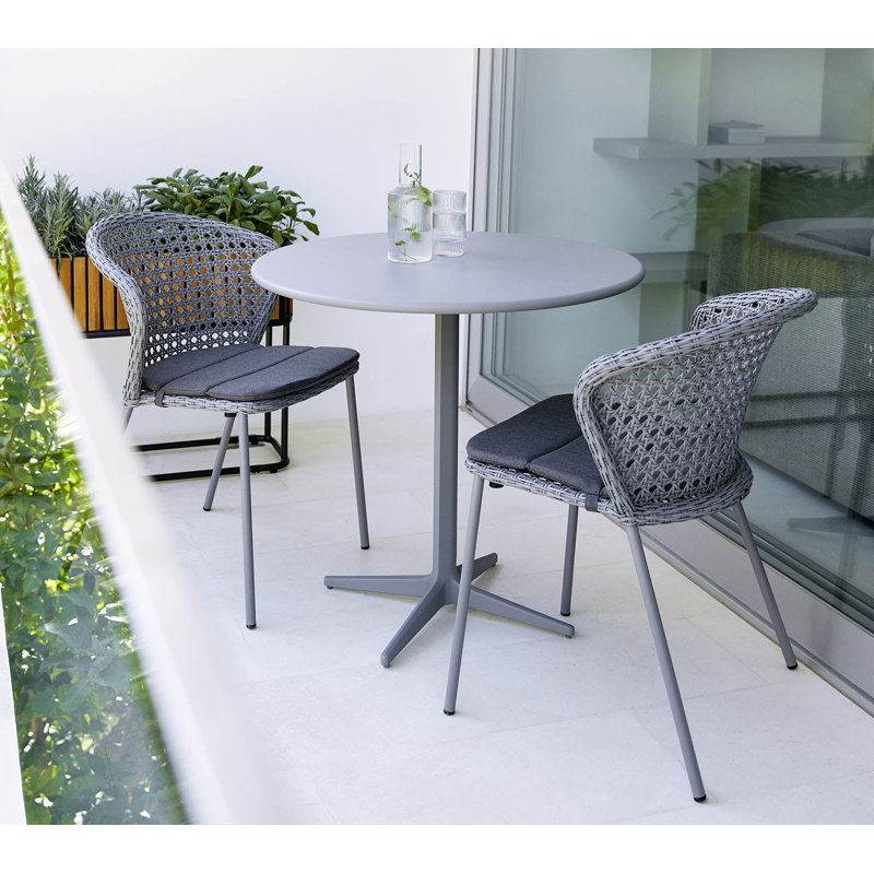 Drop Outdoor Round Coffee Table, Lava Gray, 31.5", Lava Gray