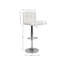 Tabouret de bar pivotant et réglable en similicuir hydraulique, ensemble de 2, blanc-121091531