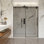 Porte de douche coulissante simple sans cadre l 64 po x H 78 po Echarri