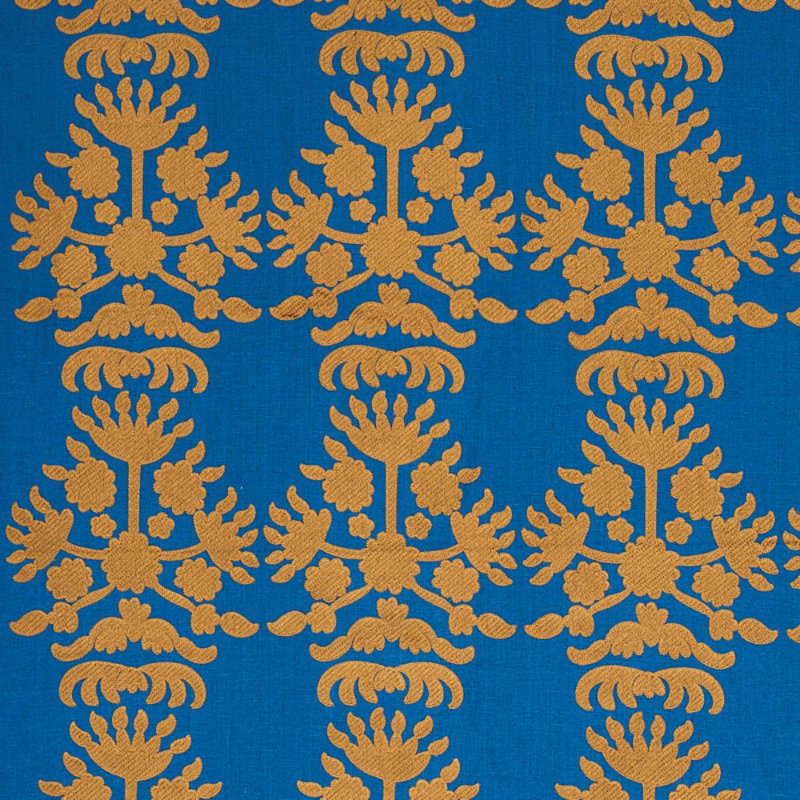 Tissu bohème cybèle, Bleu