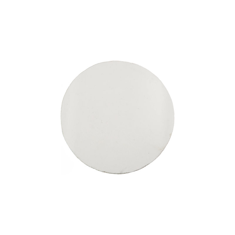 Crater Side Table, Black Stone, White