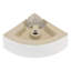 18 X13 Inch White Triangle Porcelain Ceramic Wall Mount Vessel Sink With Single Faucet Hole & Overflow