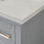 Meuble-lavabo autoportant de 36 po entièrement assemblé avec poignées durables et fabrication en bois massif