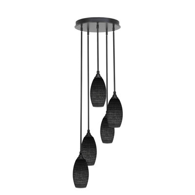 Luminaire suspendu sur pied 5 lumières Ahmara