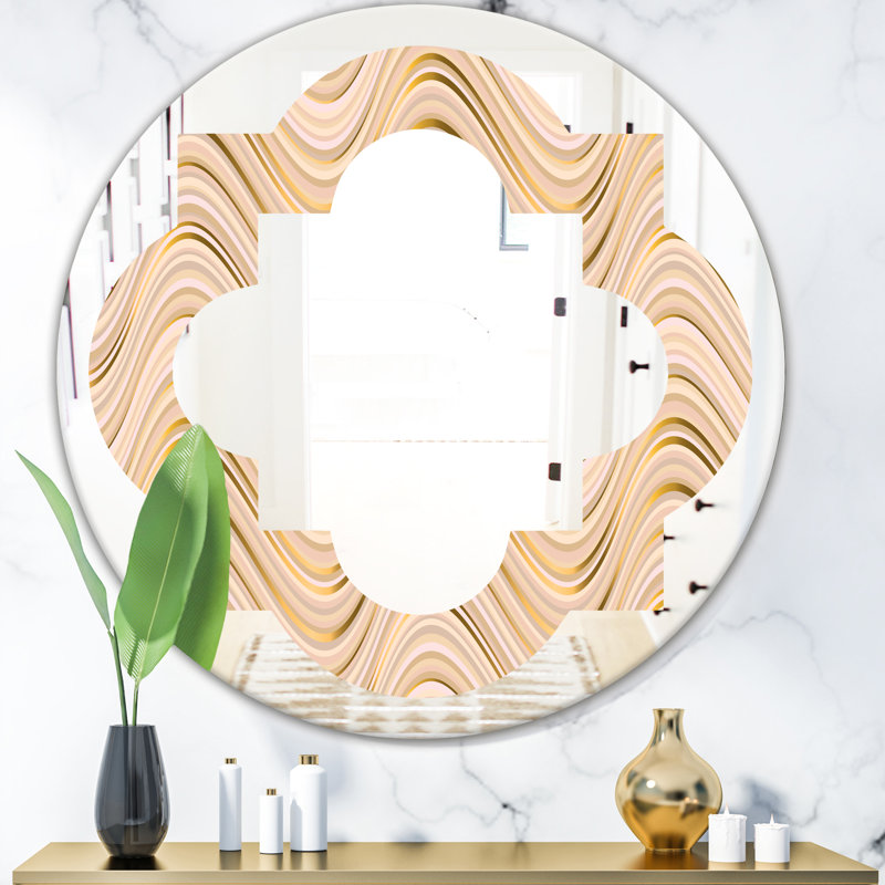 Miroir mural sans cadre éclectique Quatrefoil, H 24 po x l 24 po