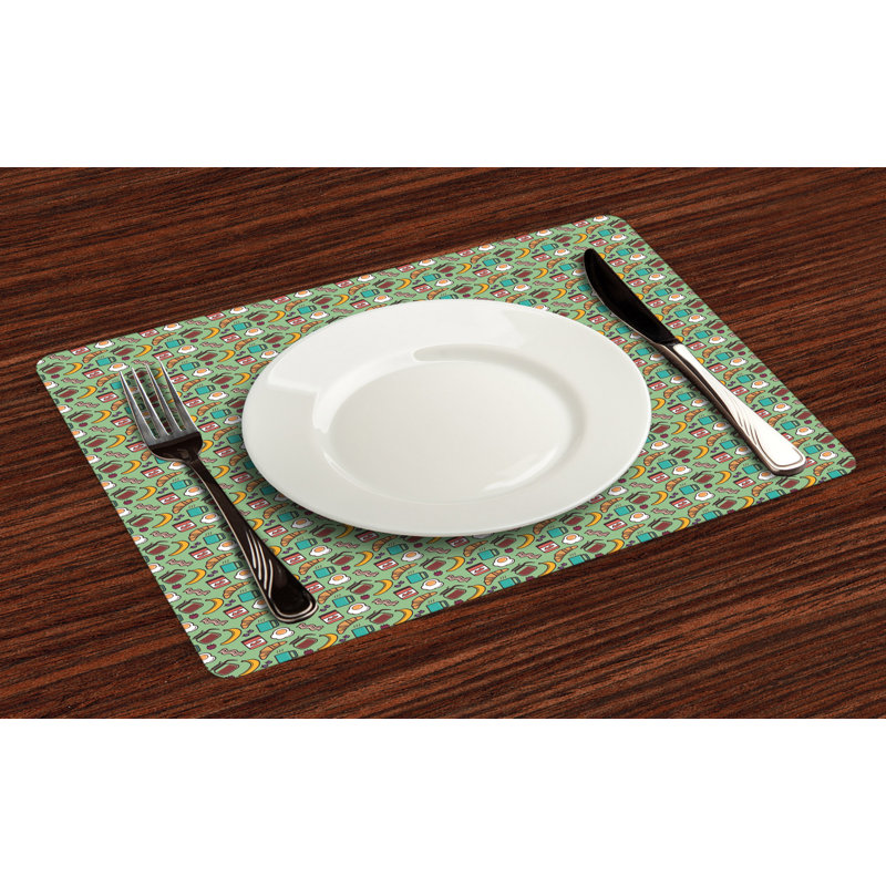 Polyester Abstract Rectangle Placemat