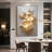 Modern Minimalist Golden Flower Crystal Ceramic Mural