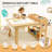 Kids Art Table And 2 Chairs ,Toddler Activity Table With  Large Storage Shelves ,Paper Roll,For Drawing,Crafts ,Play
