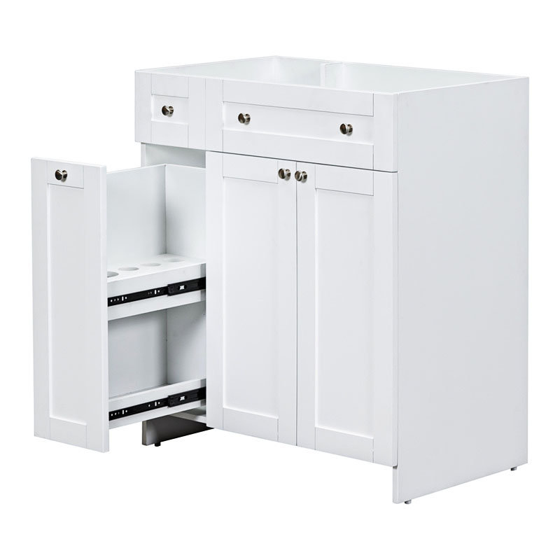 Base de meuble-lavabo simple 29 po seulement, Blanc