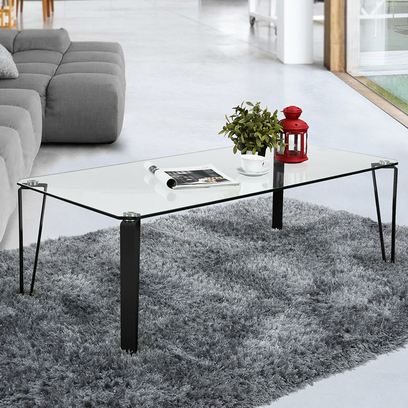 Four Leg Coffee Table, Black