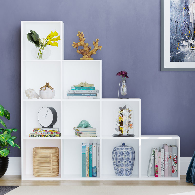 128cm H x 128cm W Cube Bookcase, White