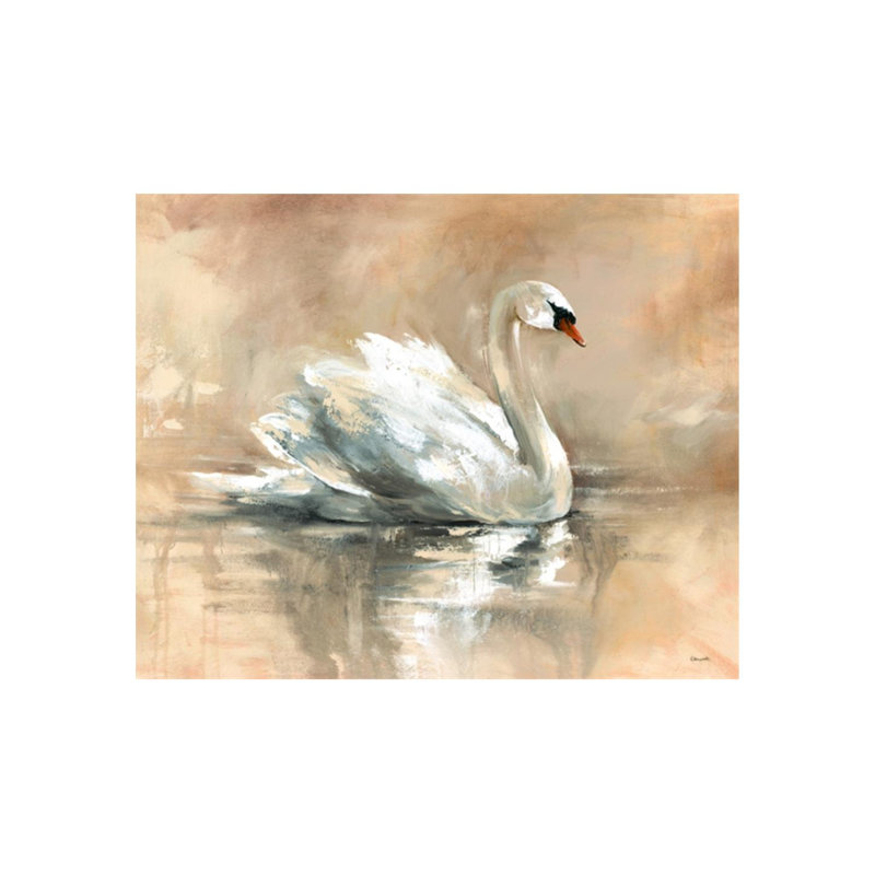 Swan Lake Print by Chelsea Art Studio, Knife Gel, 24" H x 30" W x 1.5" D