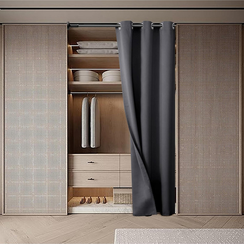 Ensemble de 2 panneaux de rideaux diaphanes diaphanes avec voilage doux et doux pour le salon / chambre à coucher, Gris