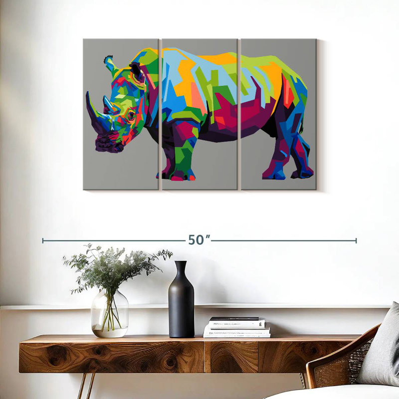 Rhinocéros Brampt Pop, H 24 po x l 38 po