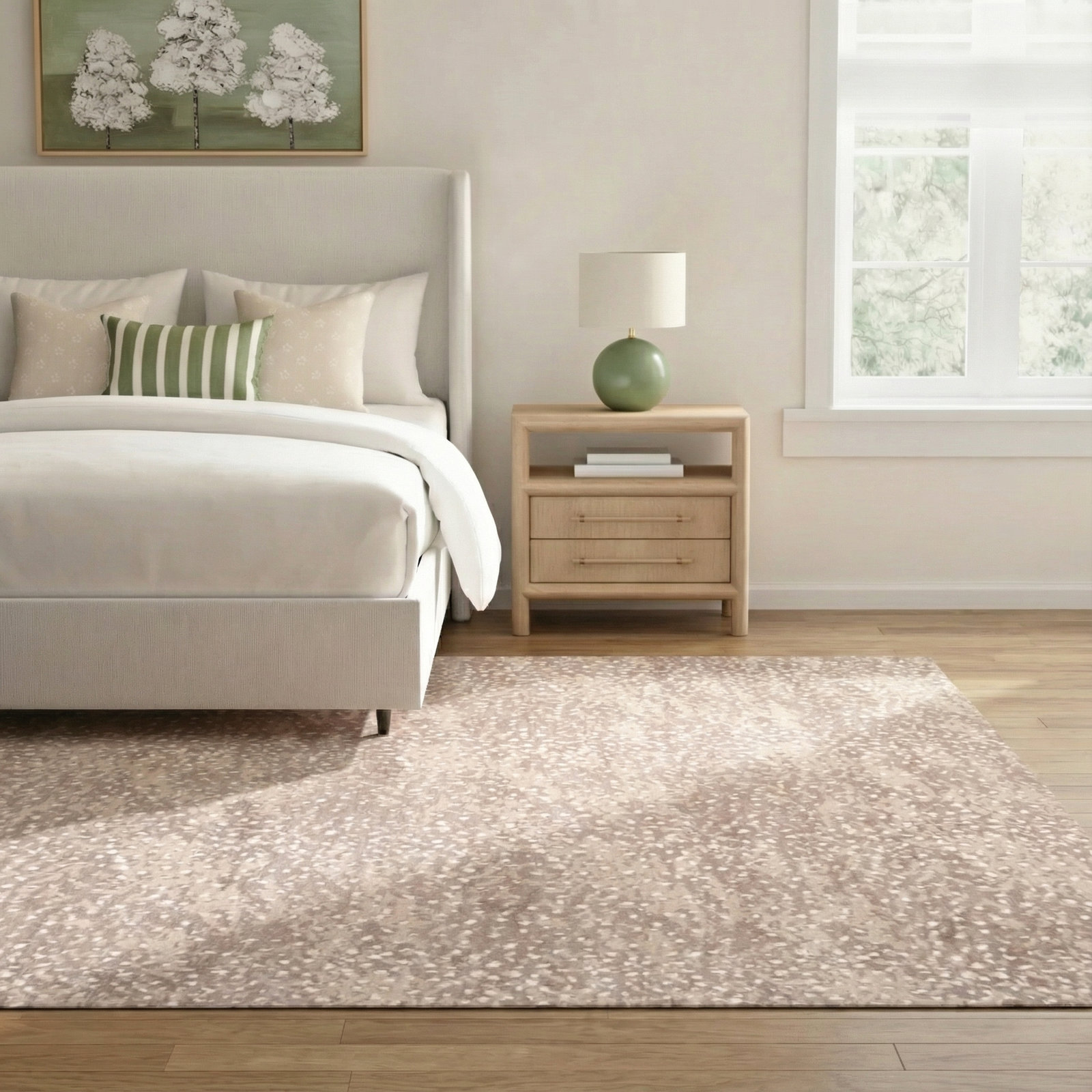 Viviana Handmade Tencel Brown/White/Gray Rug, Rectangle 9' x 12'