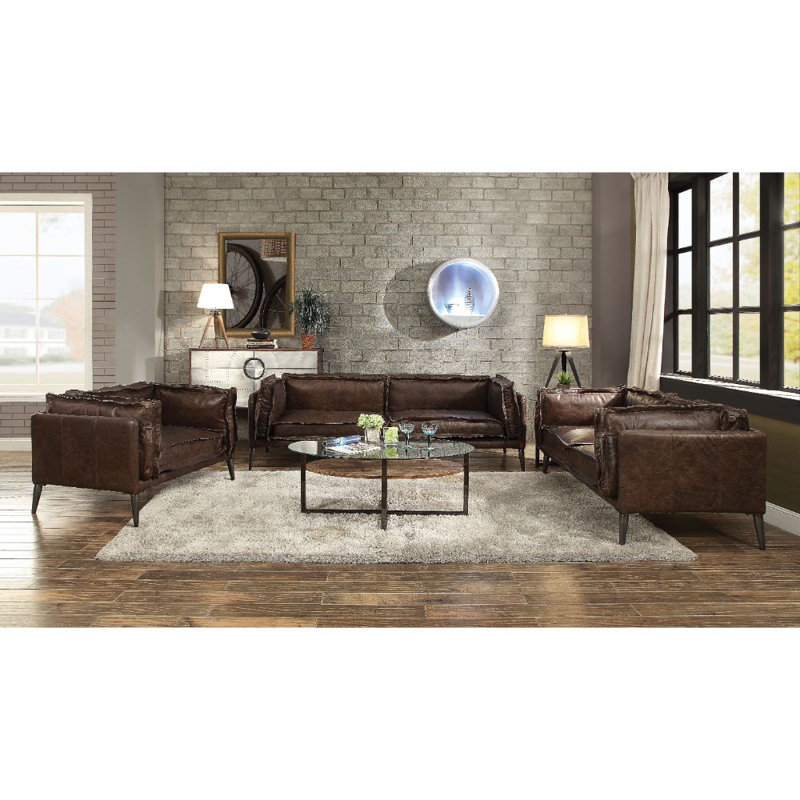 Kamen Leather Configurable Living Room Set