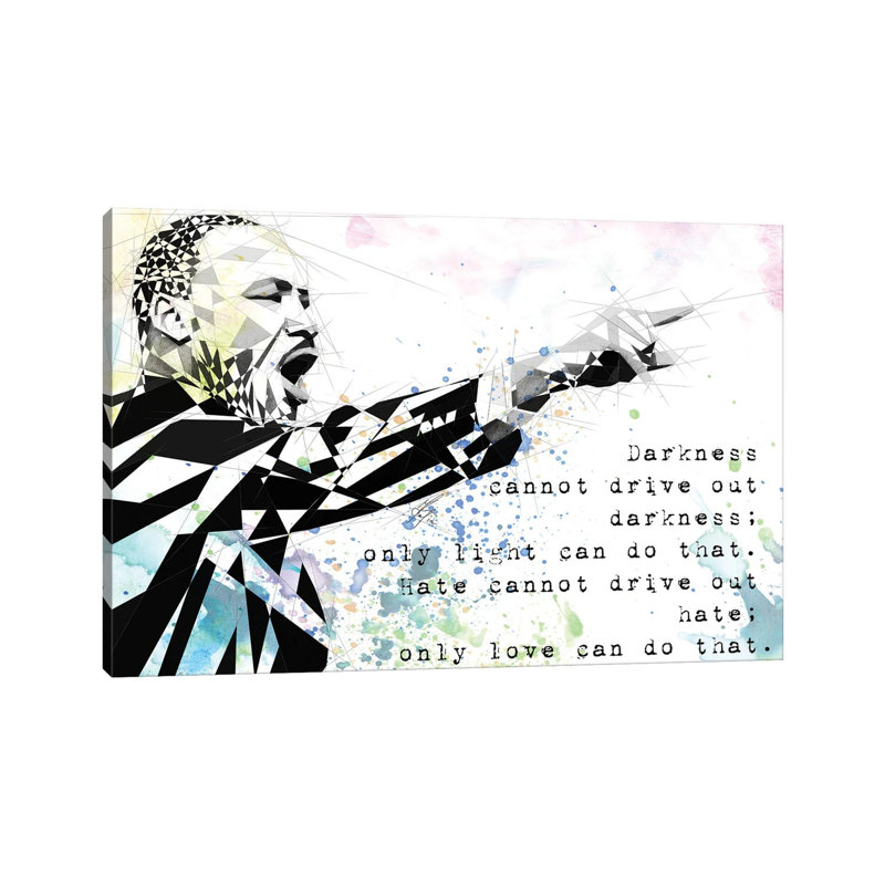 «Martin Luther King» par Katia Skye, impression sur toile tendue, H 8 po x l 12 po x P 0,75 po