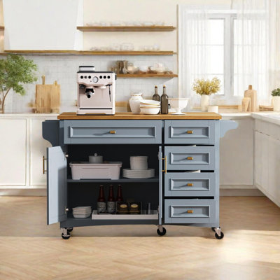 Kitchen Island with Drop Leaf by Lark Manor