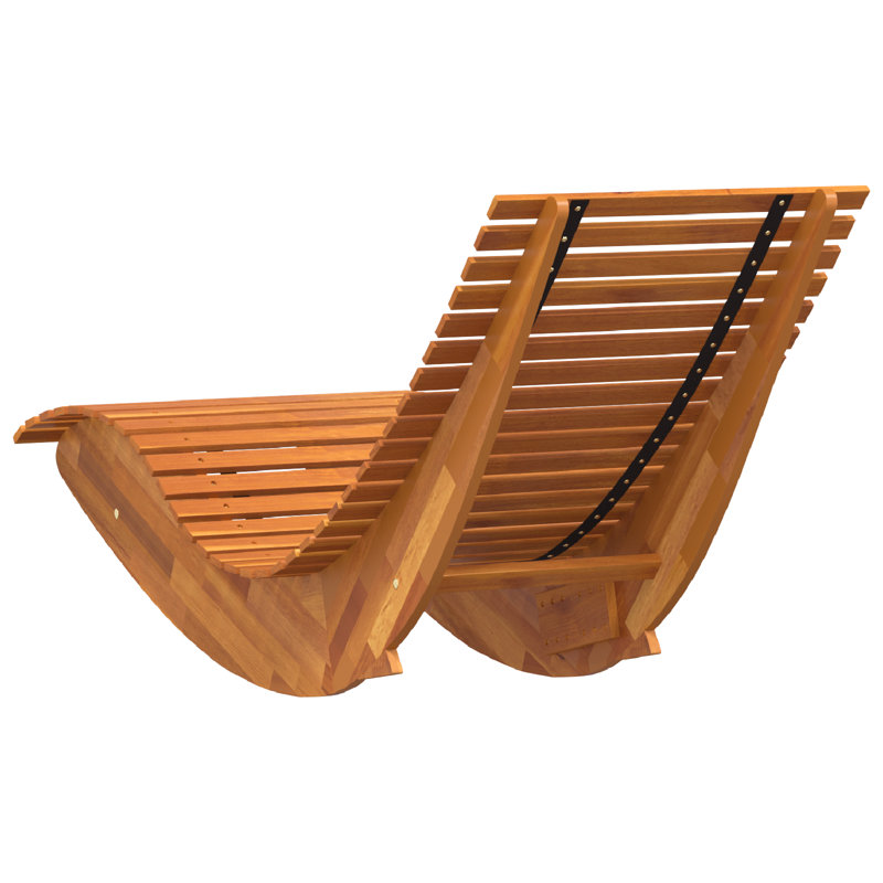 Chaise longue vidaXL 2 pièces en bois d'acacia massif brun 60,63 x 23,62 x 29,13