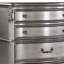 Commode de style français avec sculptures ornées et poignées décoratives, coffre de rangement de luxe pour chambre à coucher