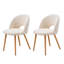 Ensemble de chaises de salle à manger ergonomiques avec velours doux