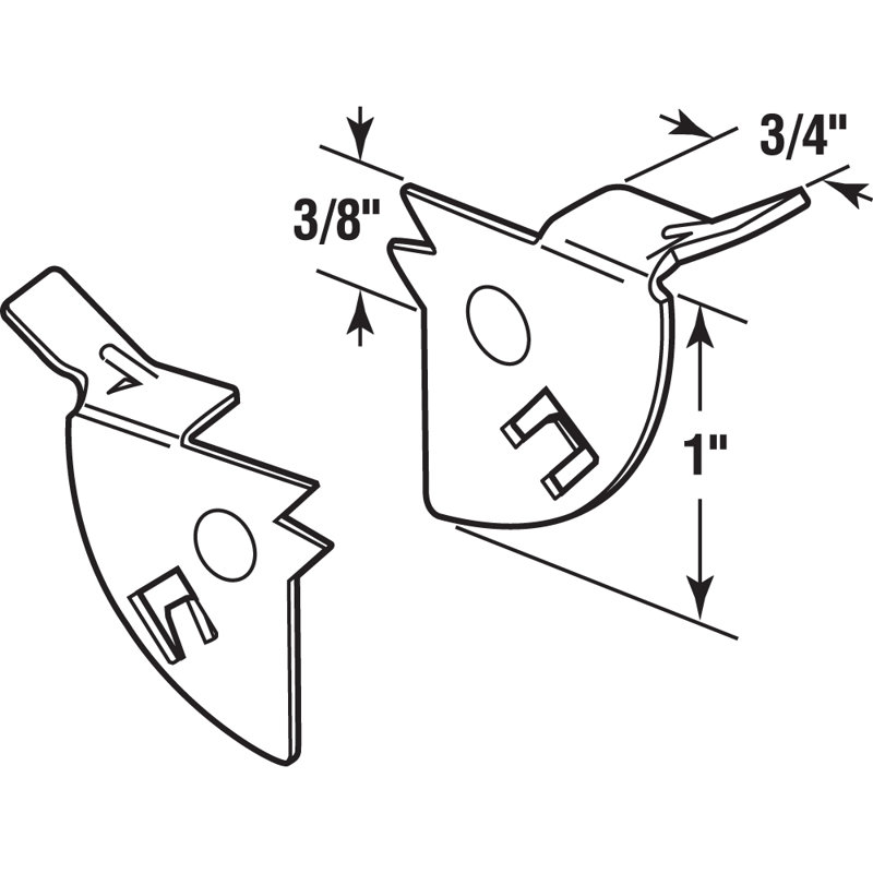 Prime-Line Window Screen Knife Latches, Swivel, Mill