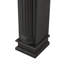 Manteau de cheminée décoratif autoportant à volutes en bois noir avec accents floraux, 45 po x 9 po x 43 po