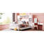 Lit double en bois pleine grandeur avec une tablette et une armoire - Décoration moderne combinée et rangement élégant-148016321