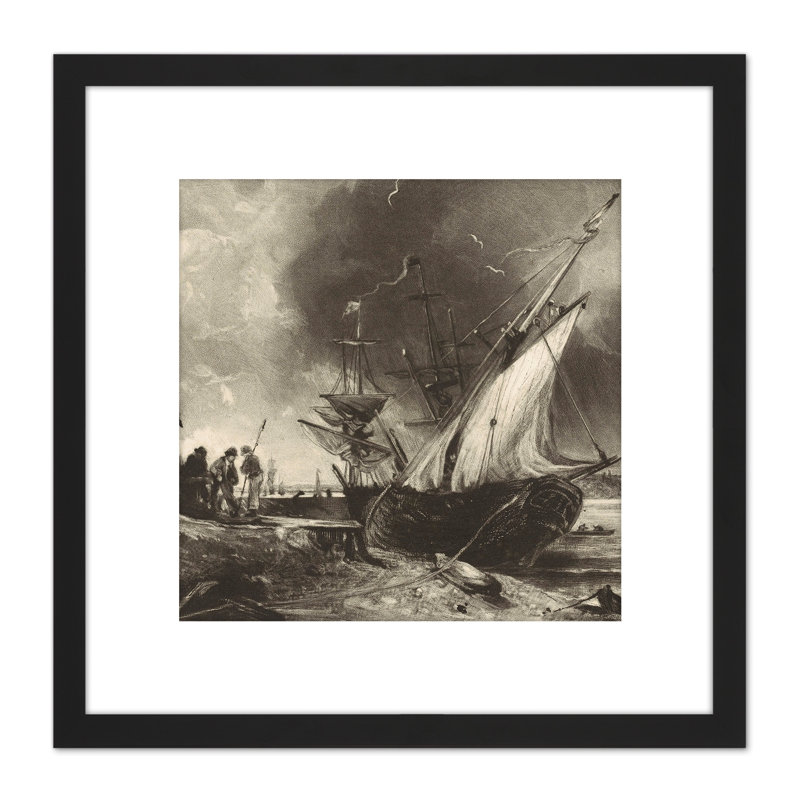 View On The Orwell Near Ipswich 1838 by David Lucas - Single Picture Frame Painting