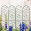 Ensemble de 4 treillis de jardin antirouille en métal 19,7 po-909253553