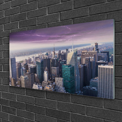 Houses City - Unframed Photograph on Glass