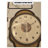 Brown and white two-tone solid wood round wall clock