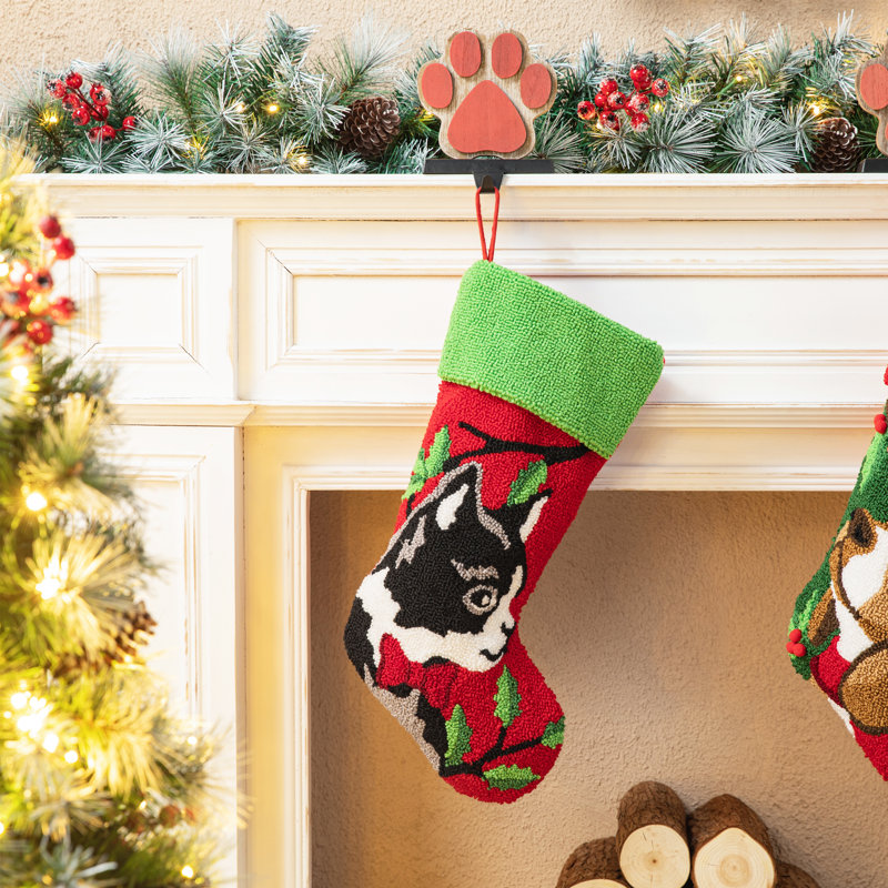 Chaussette de Noël chat noir