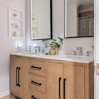 Alsup 60 Double Bathroom Vanity Set Mercury Row Base Finish: Wire Brushed Oak